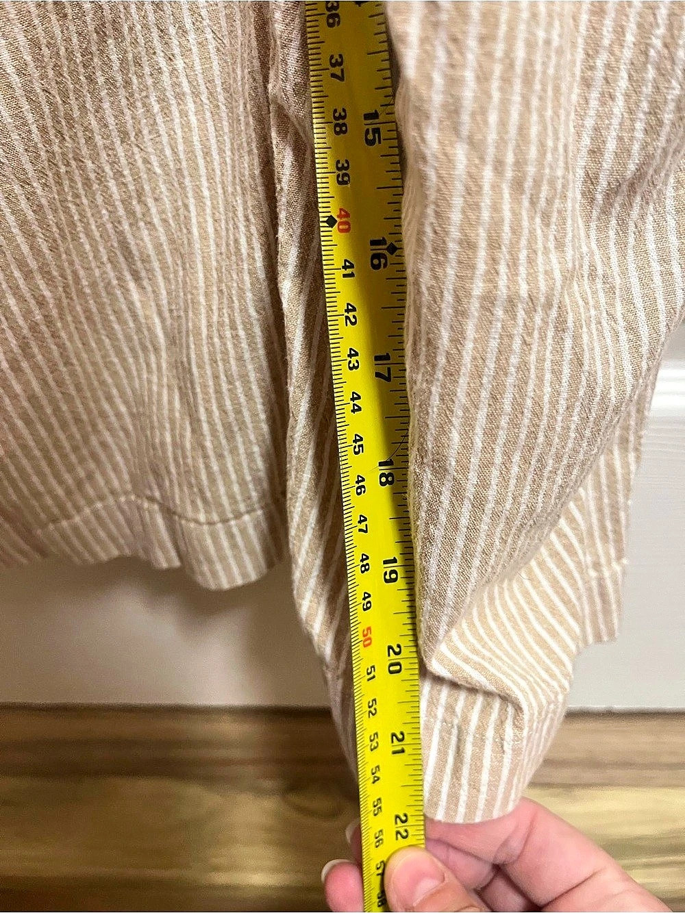Marine Layer Sydney Beach Jumpsuit Striped Jumpsuit in Beige & White XS - Picture 14 of 16